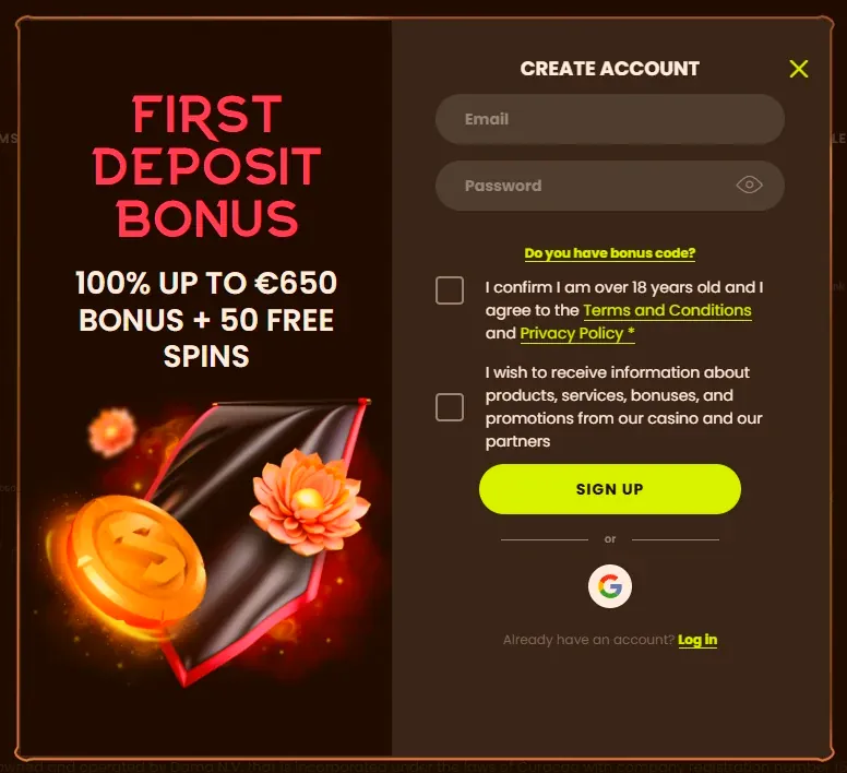 Getting started with coins at Spin Samurai Casino
